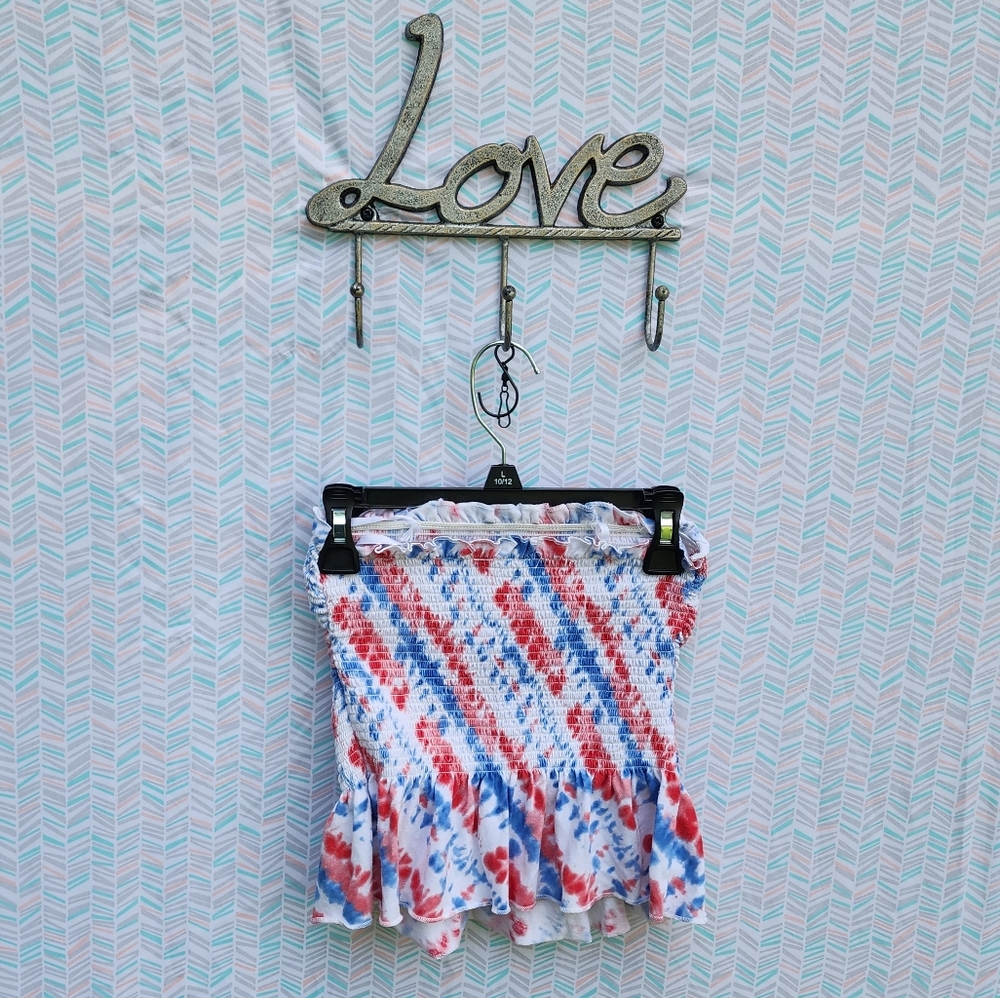 No Boundaries Red and Blue  Patriotic Style Tube Top
